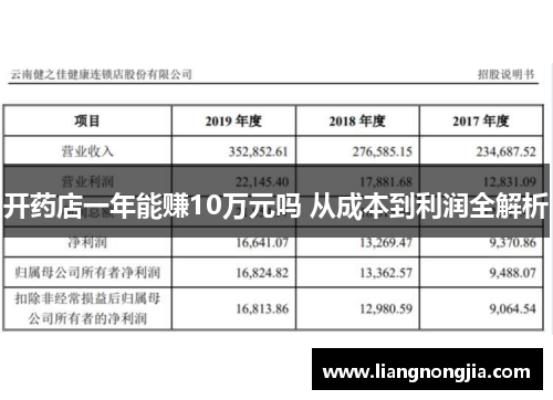 开药店一年能赚10万元吗 从成本到利润全解析
